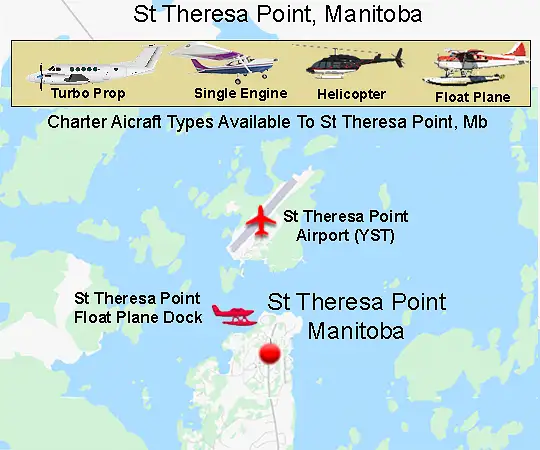 St Theresa Point Airport terminal and runway area